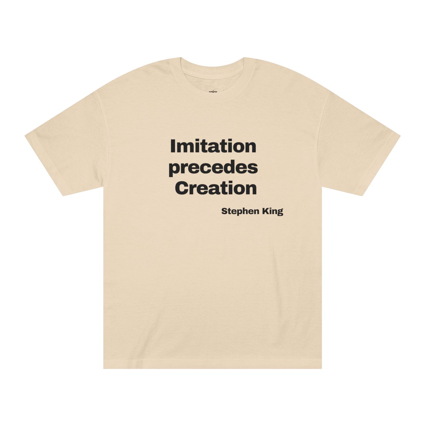 Imitation precedes creation